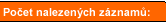 po�et nalezen�ch z�znam�